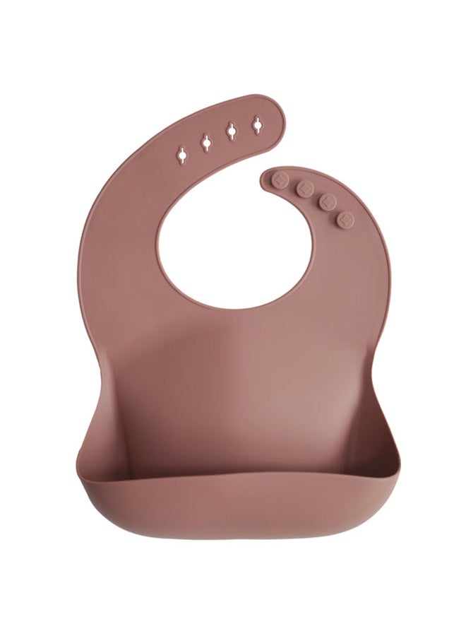 mushie Silicone Baby Bib - Woodchuck - Image 1