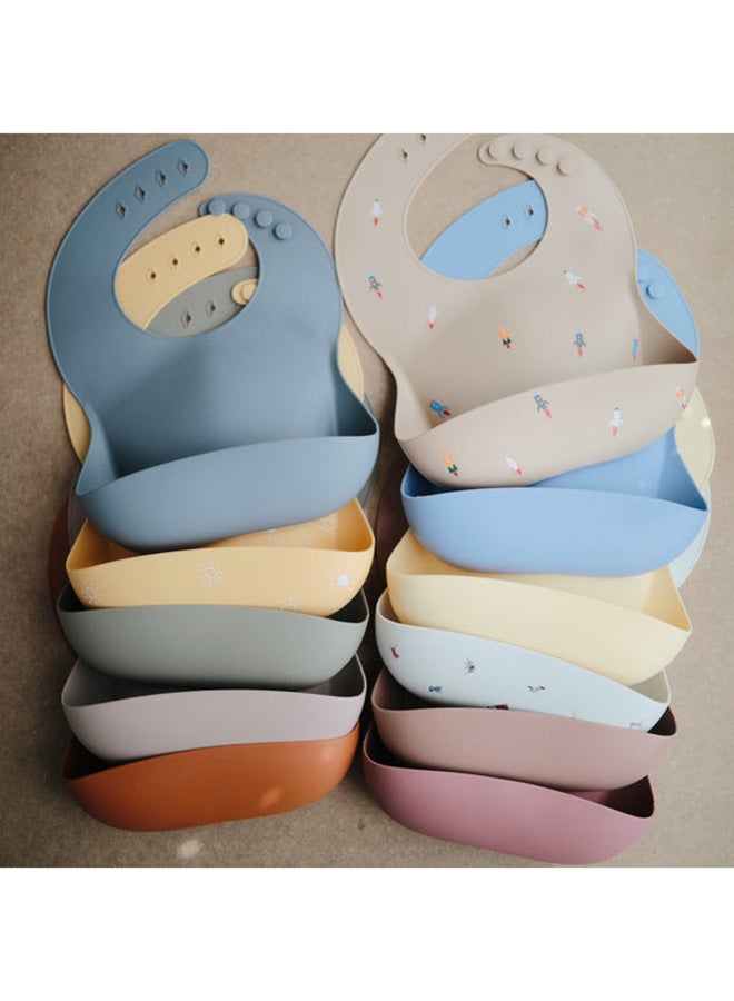 mushie Silicone Baby Bib - Woodchuck - Image 2