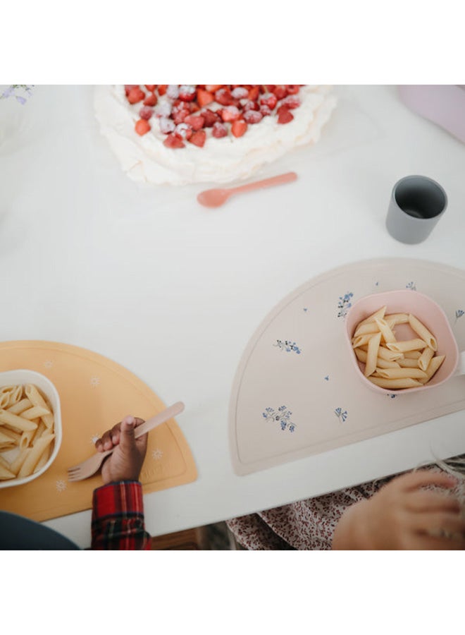 موشي مفارش طعام للأطفال من السيليكون - زهور أرجوانية - Image 3