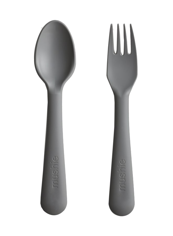 Baby Fork And Spoon Set - Smoke - v1645601688/N43424674A_1