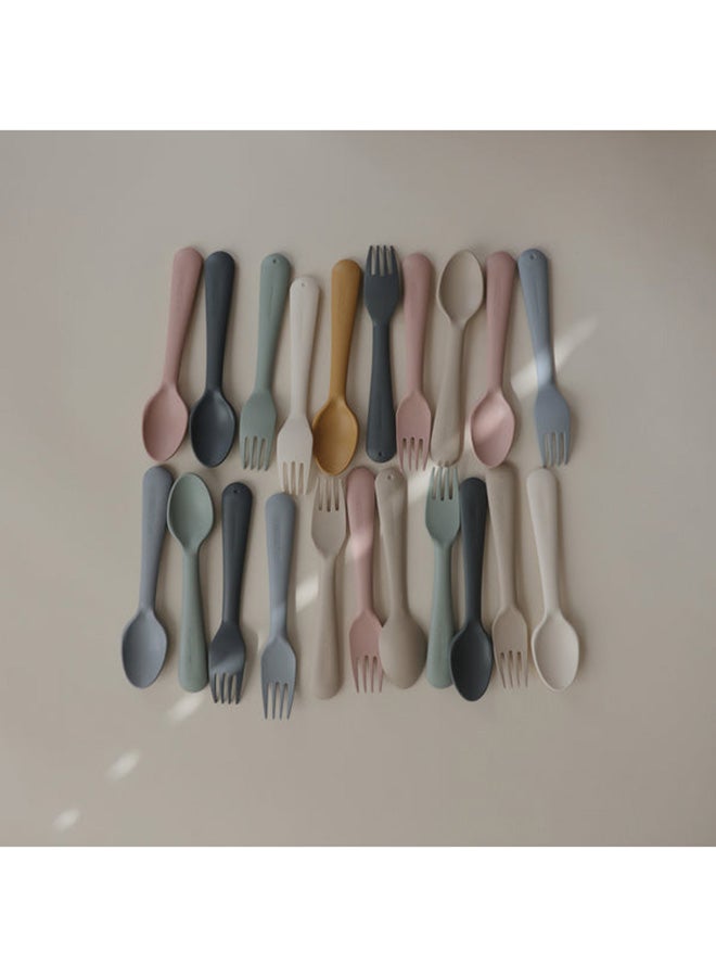 mushie Baby Fork And Spoon Set - Vanilla - Image 4