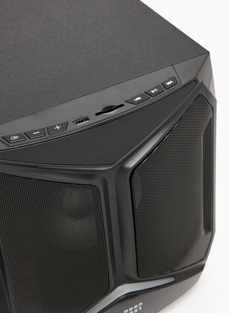 Noon East - 2.1CH Bluetooth Multimedia Wireless Speaker - With 60W Output, USB Playback, Bluetooth, Remote And LED Backlight EM-3012FST Black - Image 1
