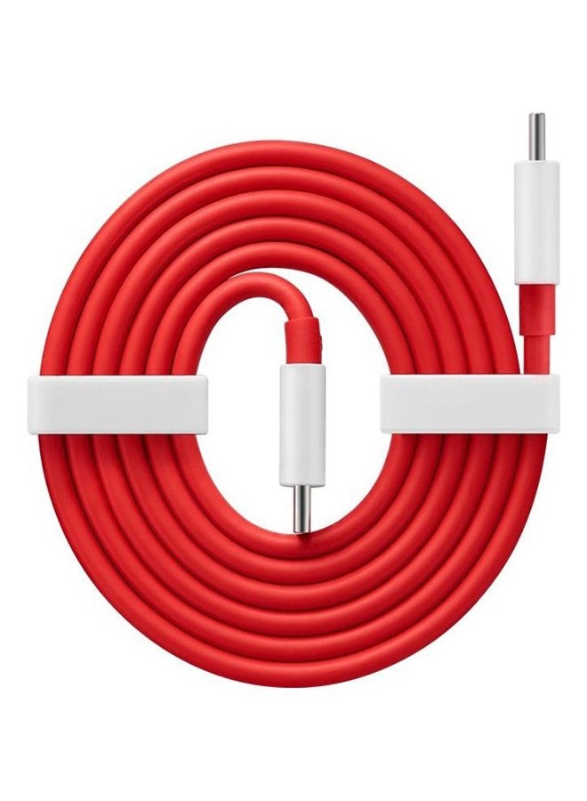 OnePlus Warp Charge Type-C to Type-C Cable 1m Red  - Image 2