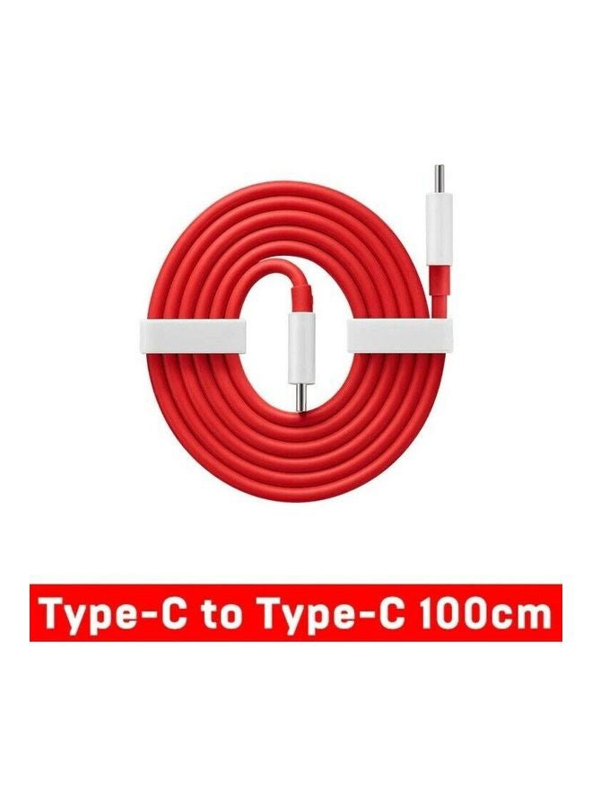 OnePlus Warp Charge Type-C to Type-C Cable 1m Red  - Image 4