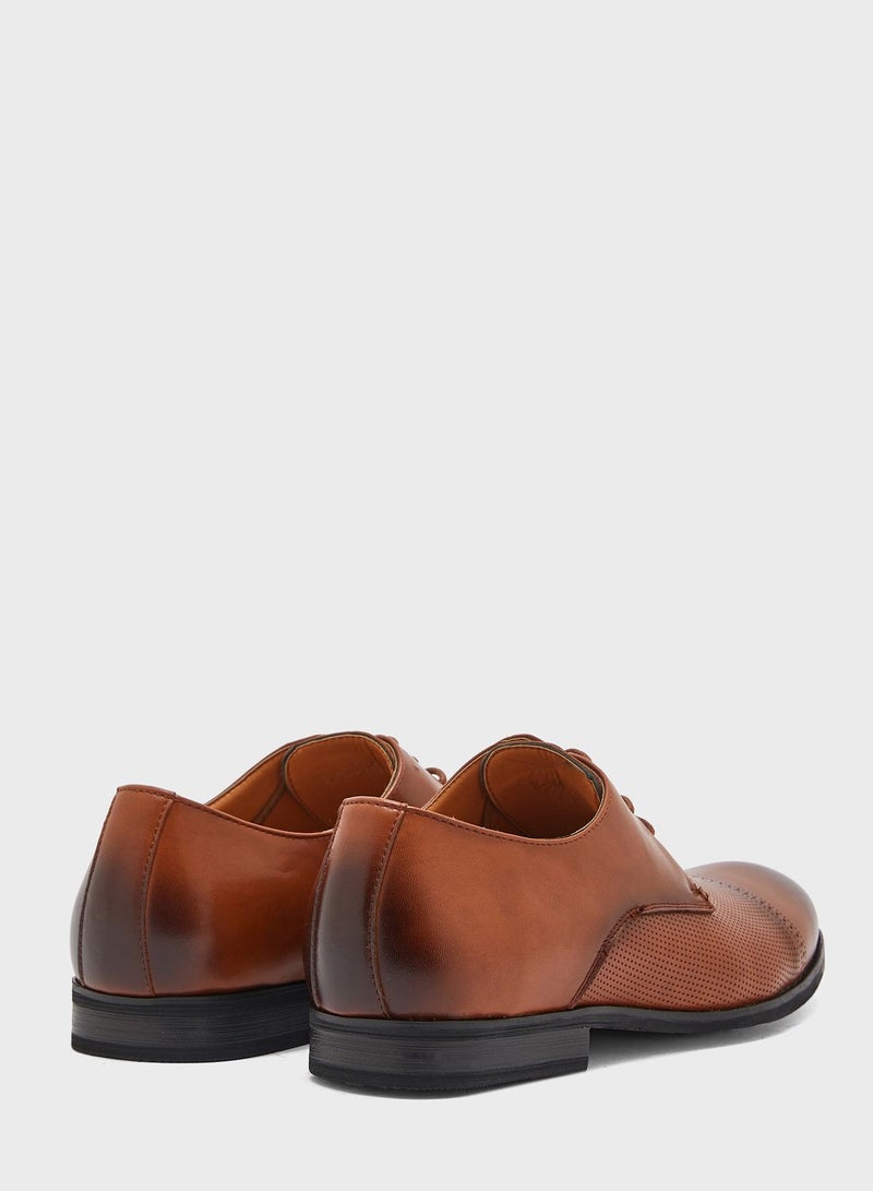 روبرت وود من نمشي Perforated Formal Lace Up Brown  - Image 2