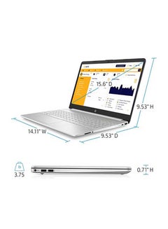 إتش بي لابتوب ‎15-dy2172 بشاشة مقاس 15.6 بوصة بدقة كاملة الوضوح ومعالج كور i7-1165G7 من الجيل الحادي عشر/ ذاكرة رام سعة 16 جيجابايت/ محرك أقراص SSD سعة 1 تيرابايت/ بطاقة رسومات إنتل أيريس XE/ نظام ويندوز 11 هوم/ إصدار عالمي اللغة الإنجليزية فضي  - Image 3