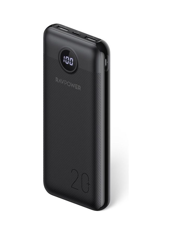 RAVPOWER 20000 mAh 3-Port Power Bank 20W Black  - Image 1