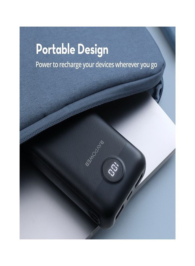 RAVPOWER 20000 mAh 3-Port Power Bank 20W Black  - Image 2