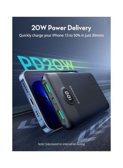 RAVPOWER 10000 mAh 3 Ports Power Bank 20 Watt Black  - Image 3