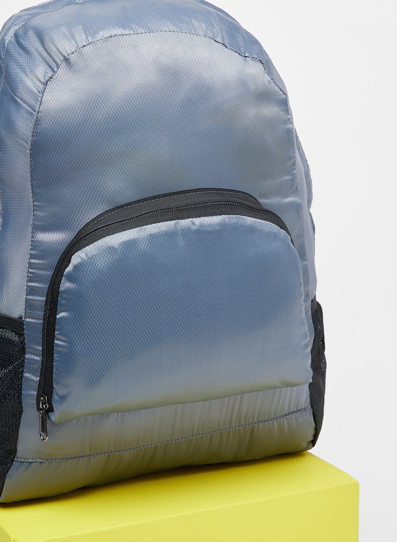 Amal Casual Dyed Polyester Unisex One Size Trendy Backpack Grey - Image 3