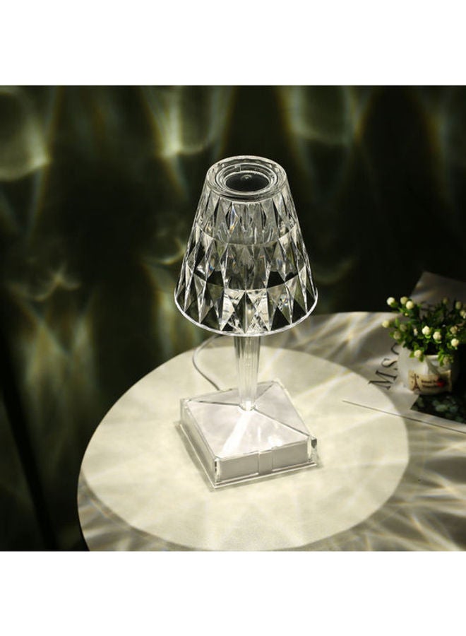 Generic - Diamond Table Lamp Adjustable Light Sensitivity Multi-faceted Prism Design For Bedroom Clear 10.6x4.7x1.1inch - Image 1