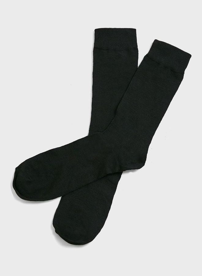 BRAVE SOUL Pack Of 5 Reinforced Toe & Heel Socks Black  - Image 2