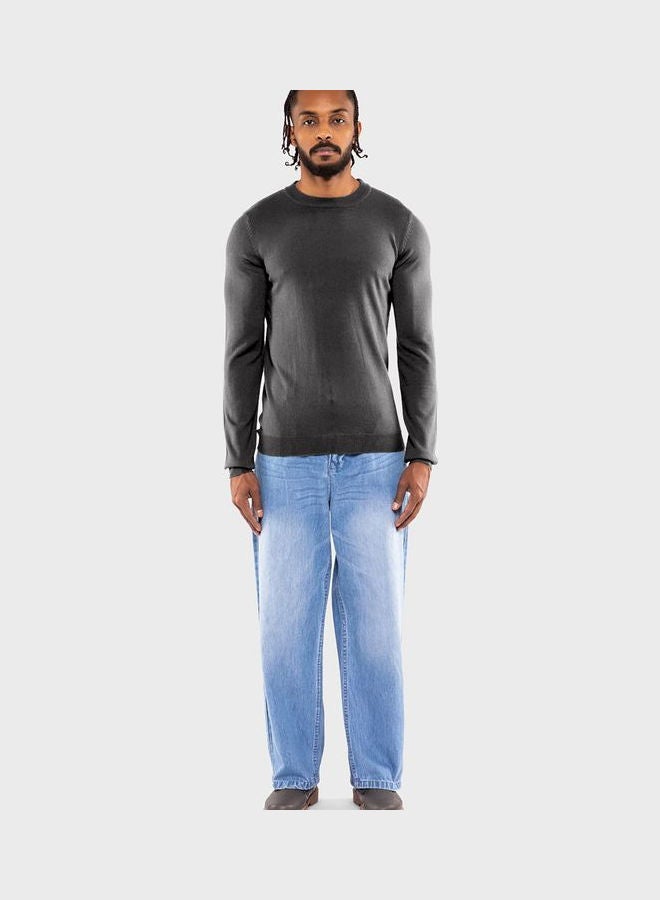 Blue Age Essential Knitted Sweatshirt Grey - Image 1
