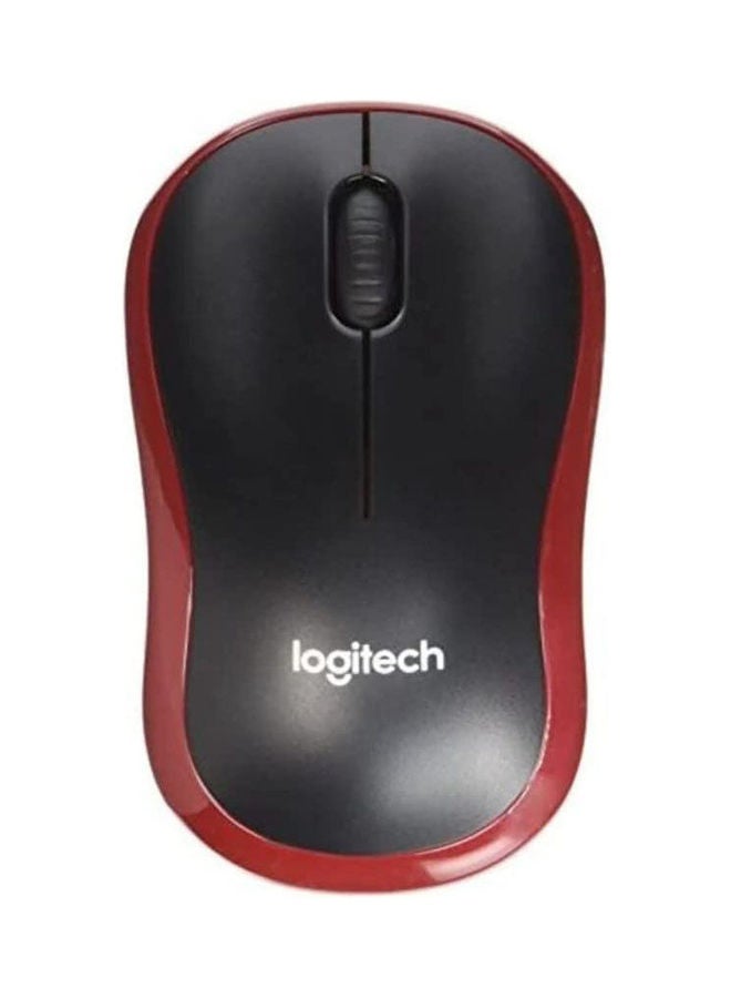 Logitech M185 Wireless Mouse Black-Red  - Image 1