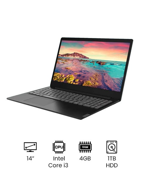لابتوب آيديا باد S145 بشاشة مقاس 14 بوصة ومعالج كور i3 8145U/ ذاكرة رام سعة 4 جيجابايت/ محرك أقراص صلبة HDD سعة 1 تيرابايت/ بطاقة رسومات إنتل 620 بدقة فائقة الوضوح/ إصدار عالمي اللغة الإنجليزية أسود