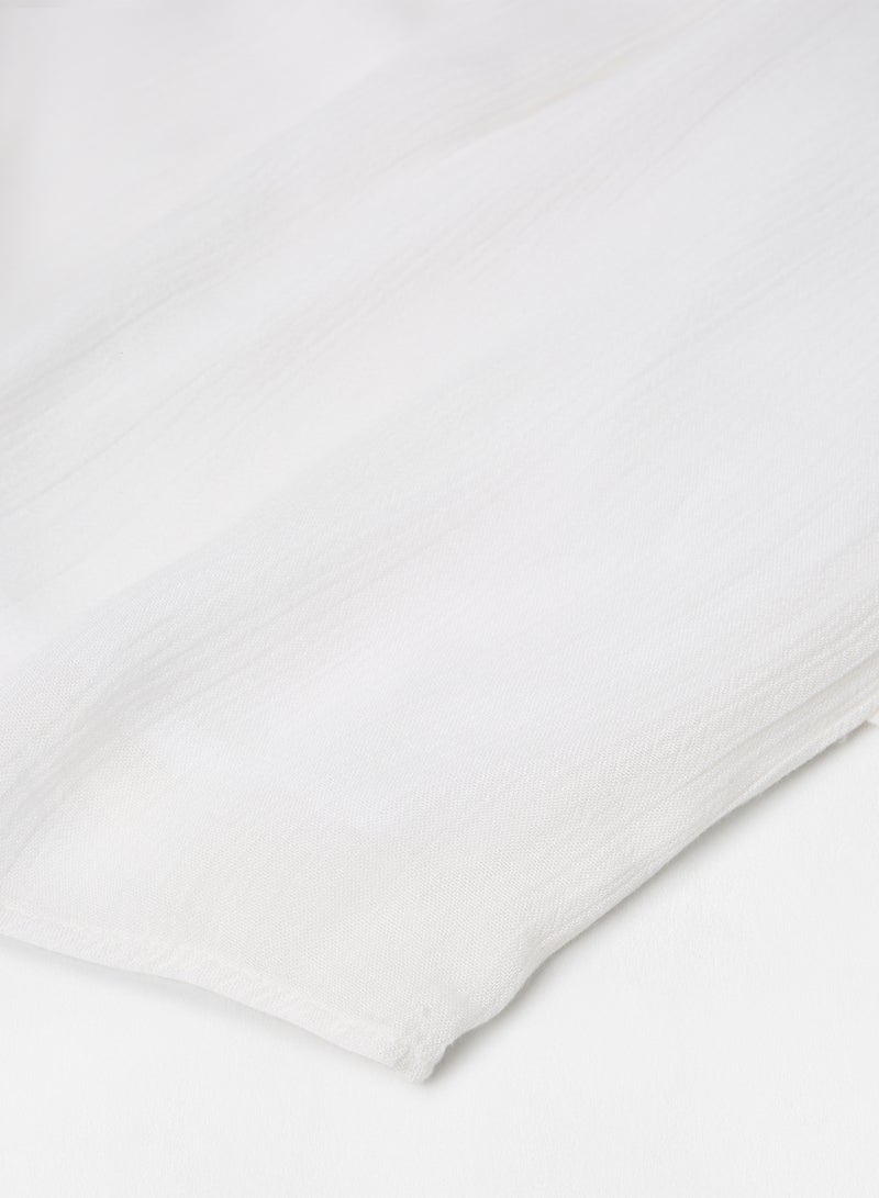 Aila Embroidered Detail Top White  - Image 4
