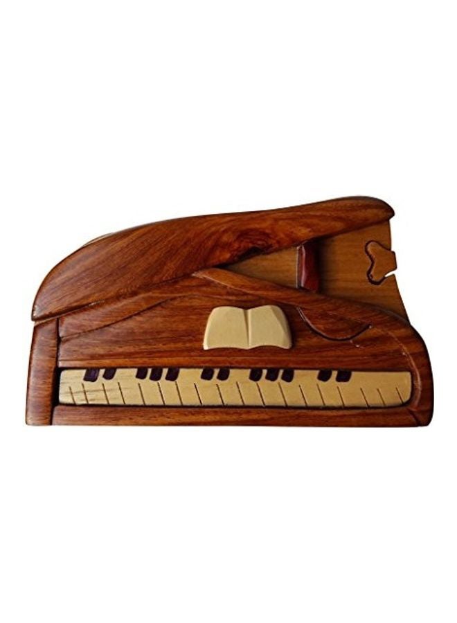 South Asia Trading Handmade Wooden Art Trick Secret Piano Puzzle 2.5 X6 X4inch  - Image 2