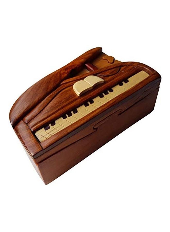 South Asia Trading Handmade Wooden Art Trick Secret Piano Puzzle 2.5 X6 X4inch  - Image 3