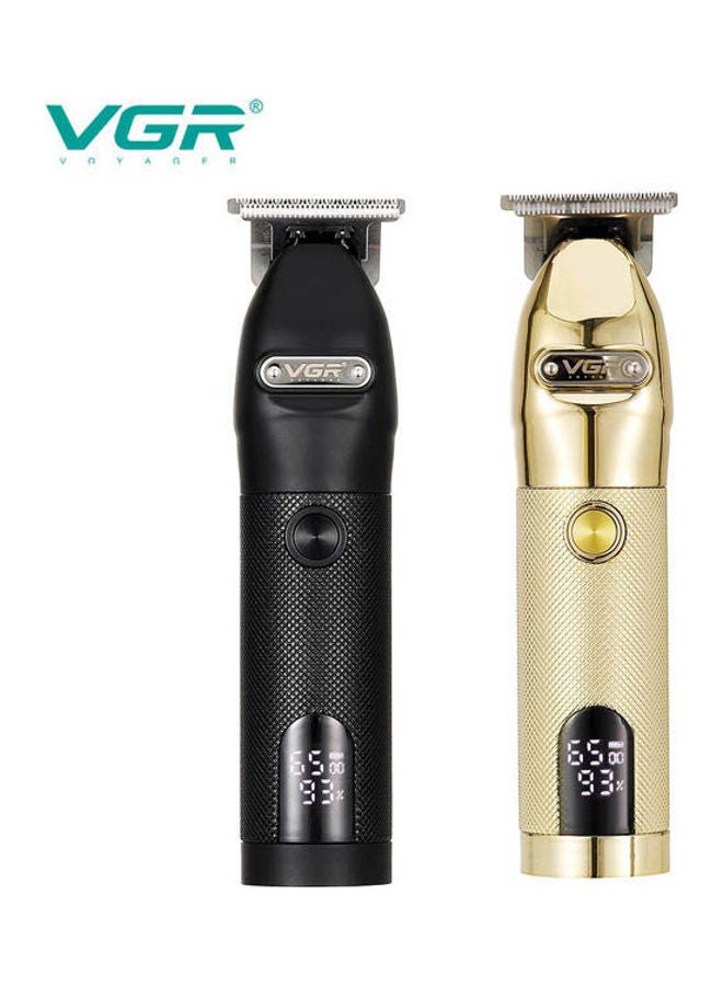 VGR Cordless Rechargeable Hair Clipper Beard Trimmer Led Oil Head Professional Shaver Gold - Image 2