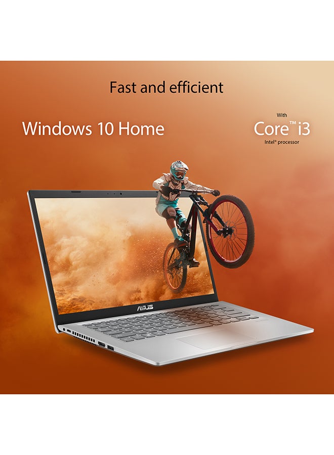 ASUS - X415EA-EB584W Laptop With 14-Inch Full HD Display, 11th Gen Core i3-1115G4 Processor/4GB RAM/512GB SSD/Intel UHD Graphics/Windows 11/Backlit/ English/Arabic Transparent Silver - Image 1