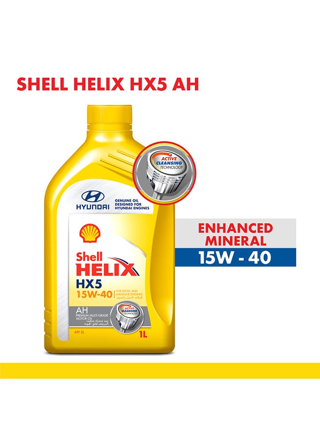 Shell Helix HX5 AH 15W-40-Hyundai - 1 Litre  - Image 1