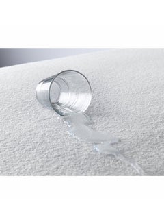 snooze Snooze Fitted waterproof PU Mattress Protector Microfiber White 180x200x30cm  - Image 2