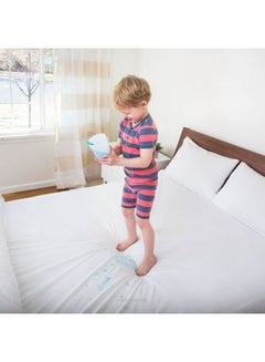 snooze Snooze Fitted waterproof PU Mattress Protector Microfiber White 180x200x30cm  - Image 4