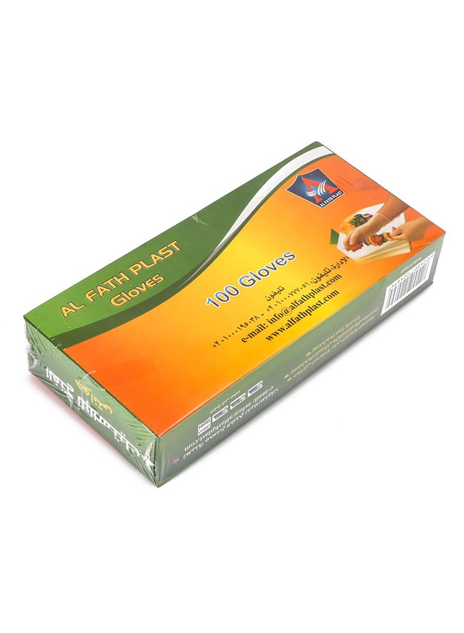 AL FATH Plastic Gloves - 100 pieces clear - Image 2
