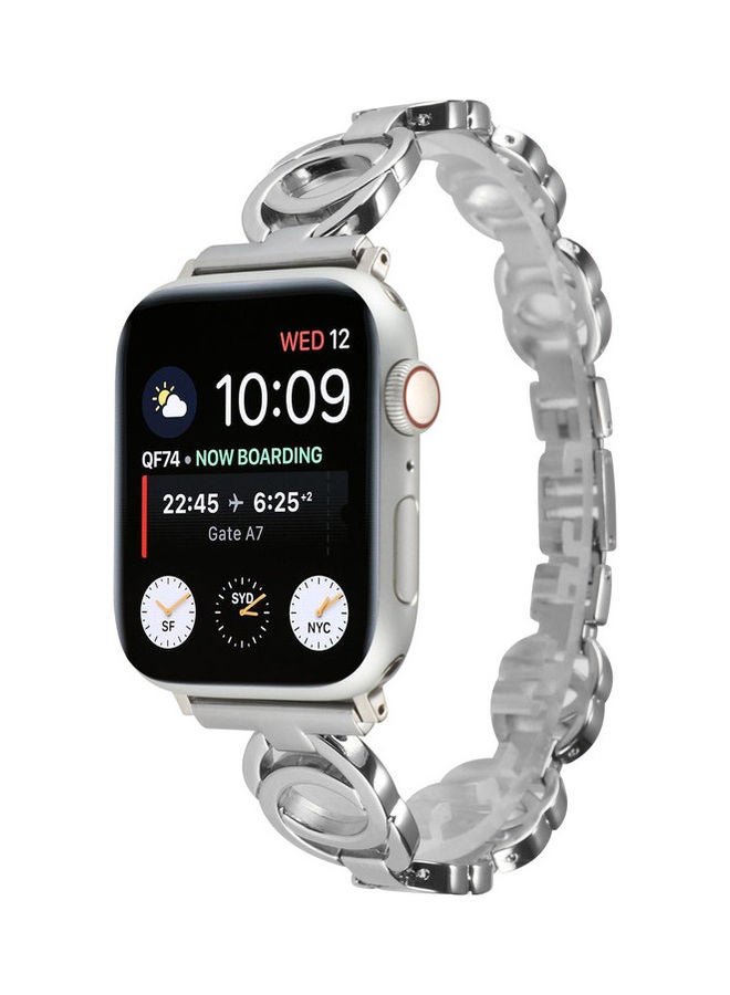 FITME Women Strap for Apple Watch 42/44/45/49 mm Silver - Image 1