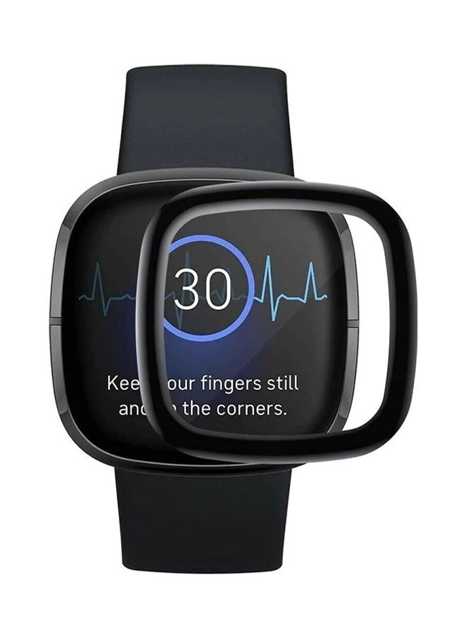 FITME 4-Piece 3D Screen Protector for Fitbit Versa 3/Fitbit Sense Black  - Image 1