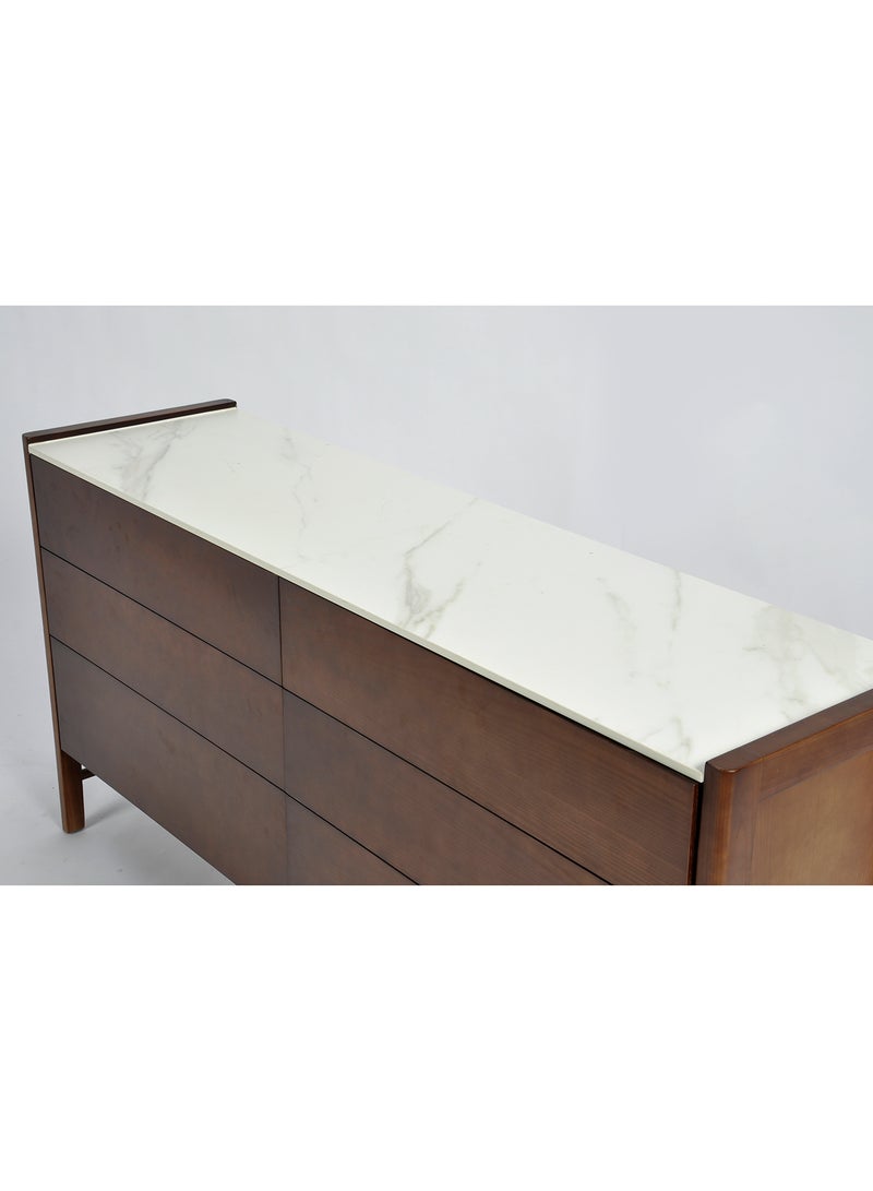 Switch - Bedroom Makeup Vanity - Dresser For Hairstyle Walnut 150*40*75cm - Image 1