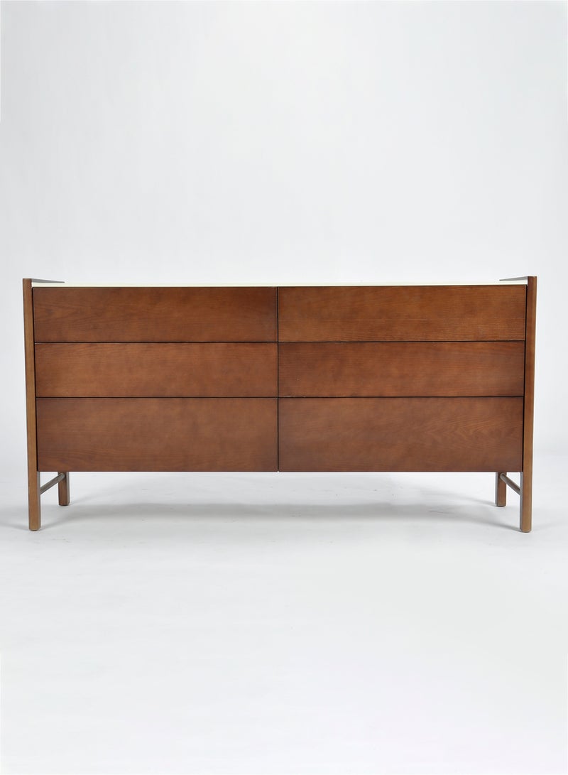 Switch - Bedroom Makeup Vanity - Dresser For Hairstyle Walnut 150*40*75cm - Image 1