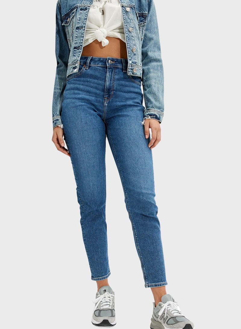 امريكان ايجل High Waist Skinny Jeans Blue  - Image 1