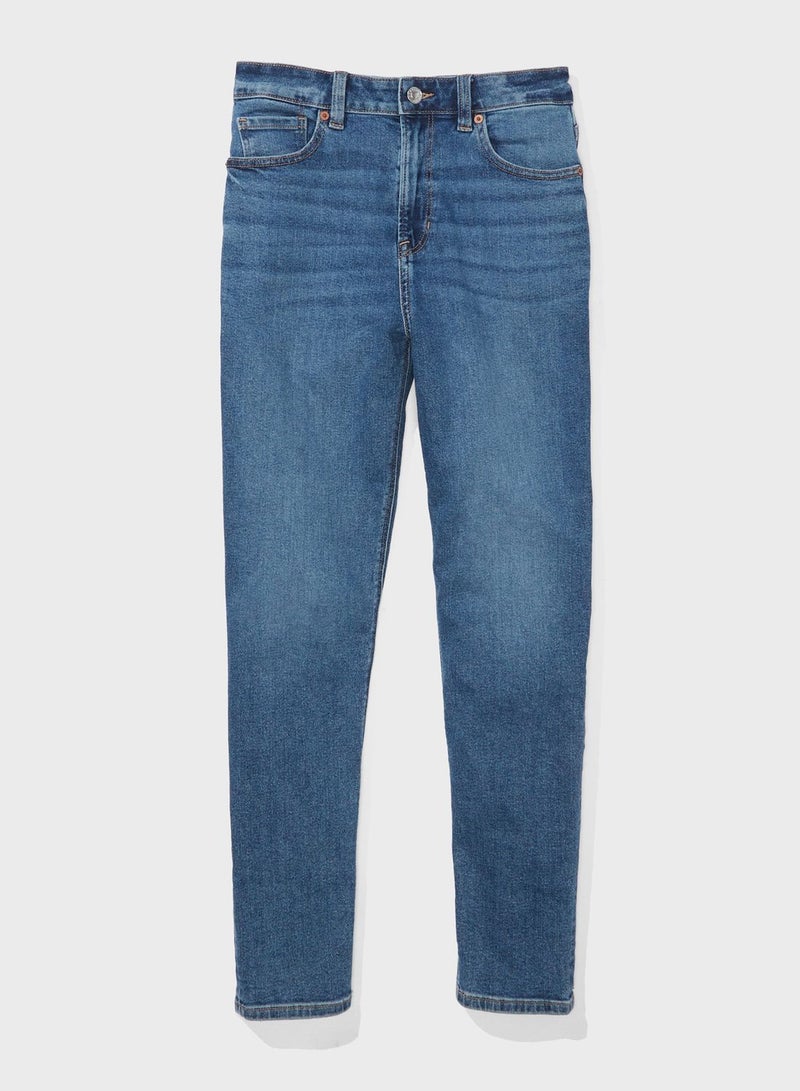 امريكان ايجل High Waist Skinny Jeans Blue  - Image 4