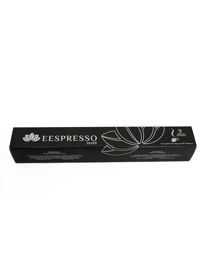 E ESPRESSO - Capsules Compatible With Nespresso Machines Intensity 9 Espresso 55grams Pack of 10 - Image 1