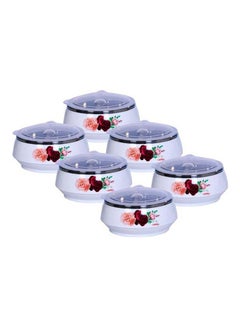 JAYPEE 6 Piece Insulated Bowl Set with Plastic Lid Stainless Steel White 255ml eachml  - Image 2