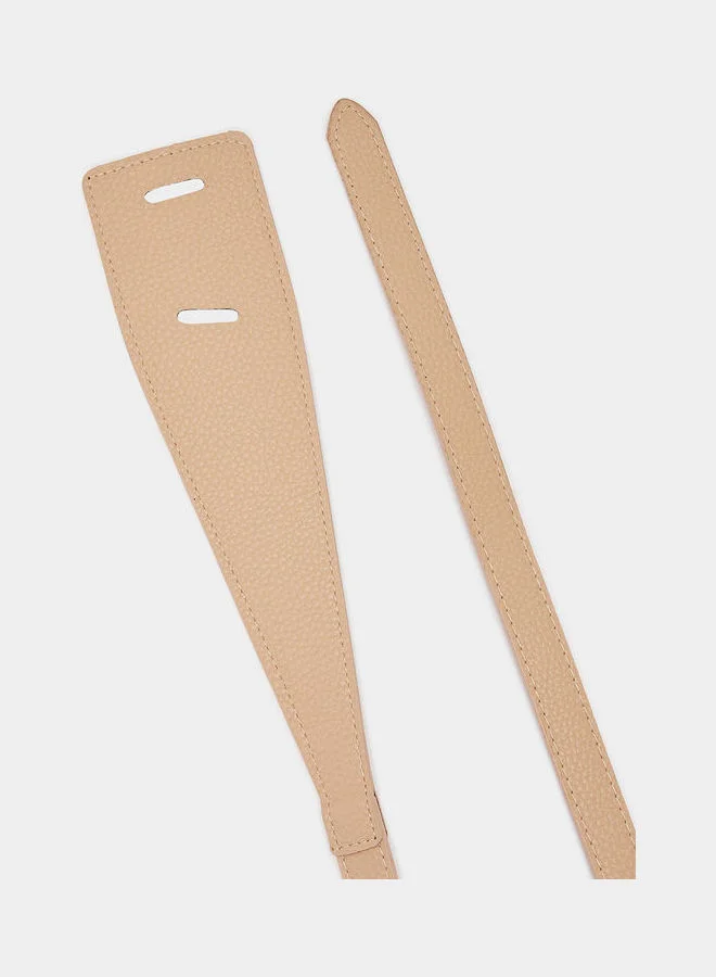 Closet By Styli Knot Belt Beige