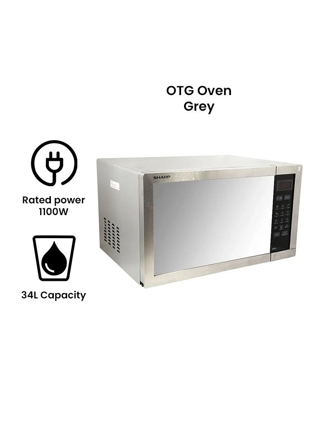 SHARP 5 Power Levels Microwave Oven, 34 L 1100 W R-77AT-ST Grey  - Image 2