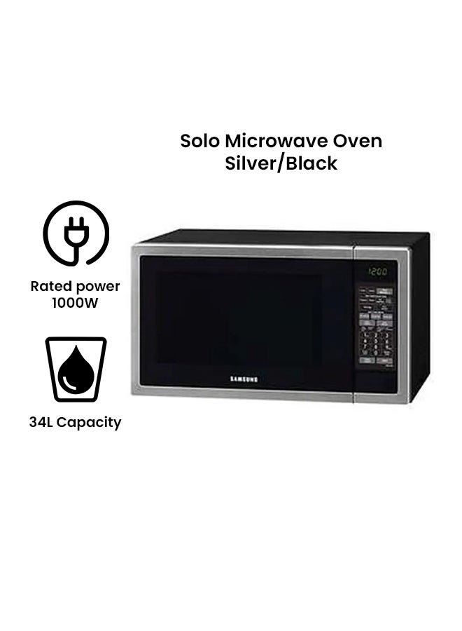 Samsung Solo Microwave Oven 34 L 1000 W ME6124ST Silver/Black - Image 2
