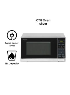 SHARP Powerful Microwave Oven 28 L 1100 W R-28CT(S) Silver  - Image 2