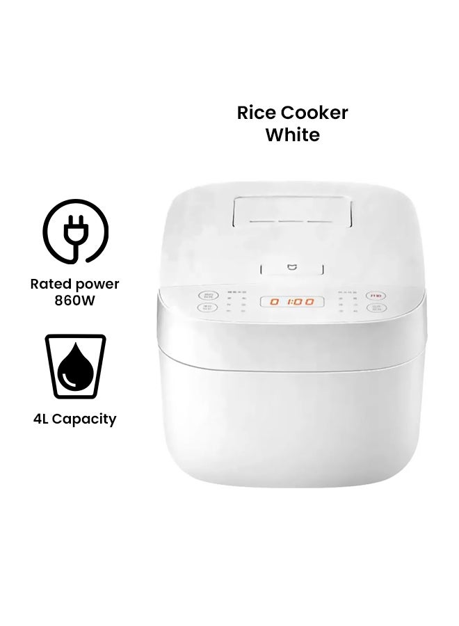 Xiaomi - Multifunctional Electric Rice Cooker 4.0 L 860.0 W MDFBD03ACM White - Image 1
