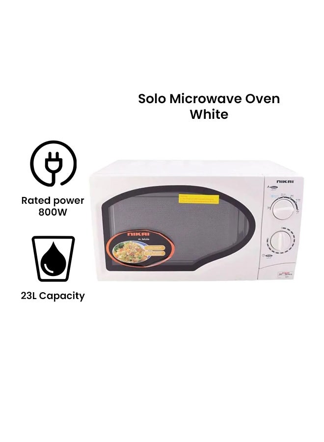 نيكاي فرن ميكرويف سولو 23 L 800 W NMO2309MWX أبيض - Image 2