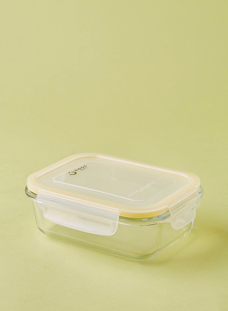 3 Piece Borosilicate Glass Food Container Set - Airtight Lids - Lunch Box - Rectangle - Food Storage Box - Storage Boxes - Kitchen Cabinet Organizers - Glass Food Container - Yellow Yellow 3-Piece (Rectangle) - v1645647226/N20689066A_2