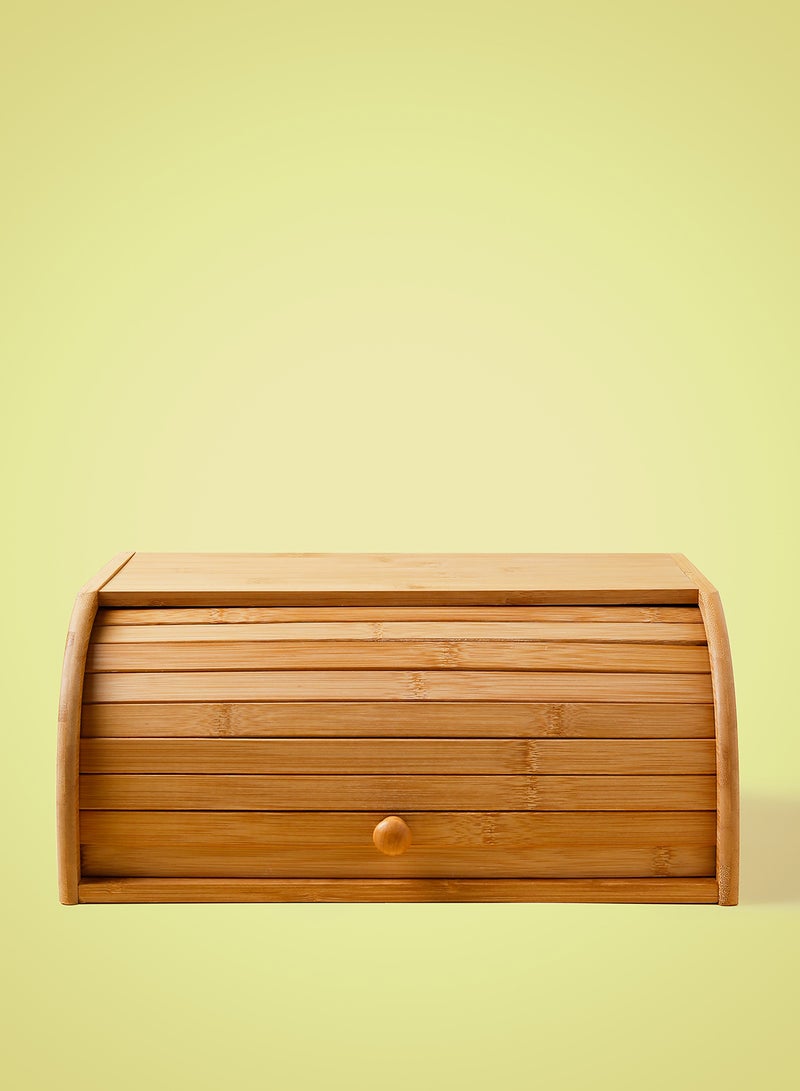 Noon East Bread Box - Made Of Bamboo - To Preserve Bread - Bread Preservative - Bread Box - Bread Basket - Kitchen Storage - Brown Brown - Image 1