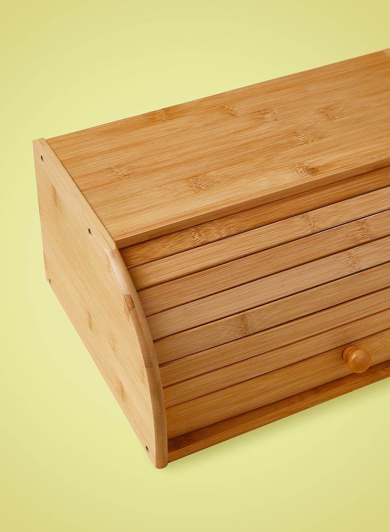 Noon East Bread Box - Made Of Bamboo - To Preserve Bread - Bread Preservative - Bread Box - Bread Basket - Kitchen Storage - Brown Brown - Image 4