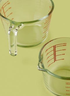 2 Piece Glass Measuring Cups - Heat Resistant - Oven Safe - Standard Cups - Kitchen Accessories - Mixing Bowl - Clear Clear 2-Piece Set - v1645647374/N32034207A_2