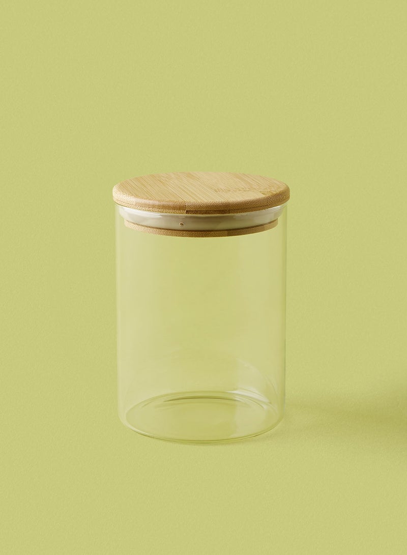 ايست من نون طقم علب طعام مصنوعة من الزجاج مكون من قطعتين - سعة 700 مل - أغطية محكمة الإغلاق من الخيزران - علبة تخزين الطعام - منظم خزانة المطبخ - لون شفاف شفاف 2-Piece - 700ml - Image 4