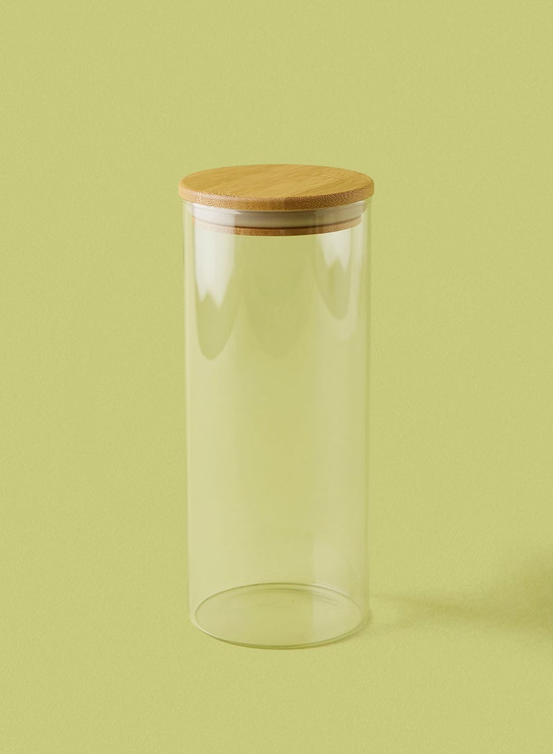Noon East 5 Piece Glass Food Storage Container Set - Airtight Bamboo Lids - Food Storage Box - Storage Boxes - Kitchen Cabinet Organizers - Glass Food Container - Clear Clear 5-Piece  - Image 4
