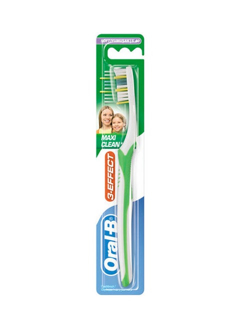 3-Effect Maxi Clean Manual Toothbrush, 1 Count Multicolour