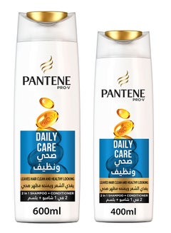 Pro V Daily Care 2 in1 Shampoo 600ml+400ml Pack Of 2